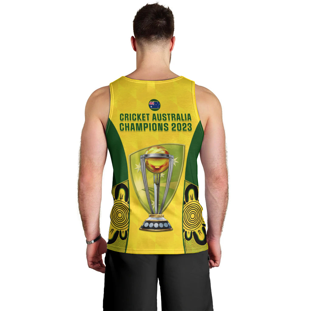 Australia Cricket Men Tank Top World Cup Go Champions 2023 Indigenous - Wonder Print Shop