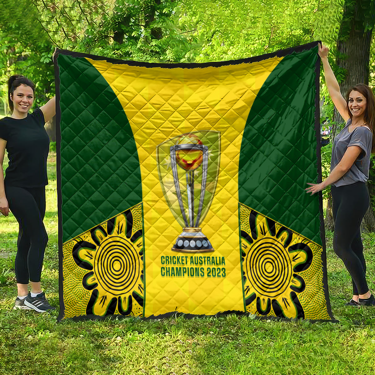 Australia Cricket Quilt World Cup Go Champions 2023 Indigenous - Wonder Print Shop
