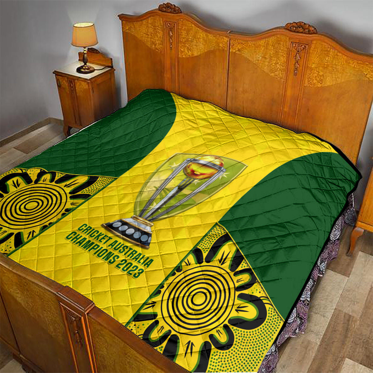 Australia Cricket Quilt World Cup Go Champions 2023 Indigenous - Wonder Print Shop
