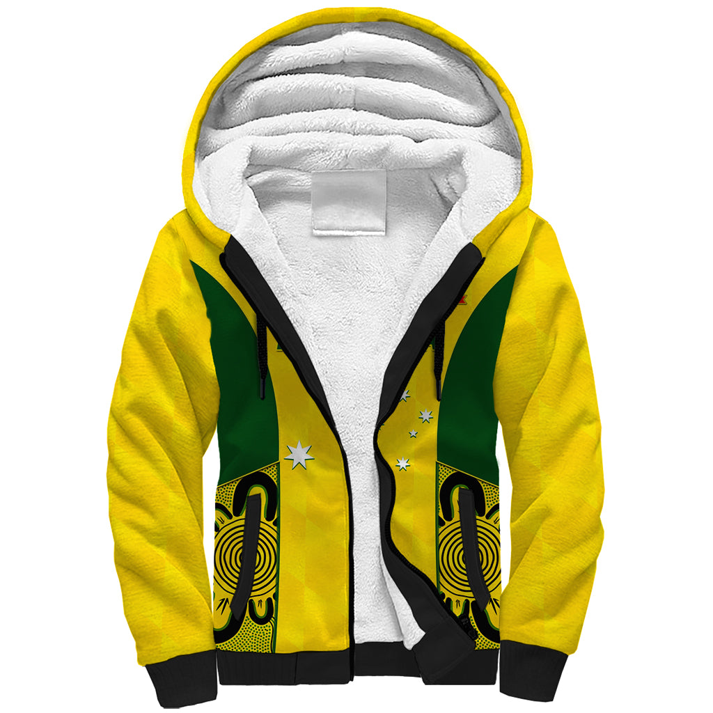 Australia Cricket Sherpa Hoodie World Cup Go Champions 2023 Indigenous - Wonder Print Shop