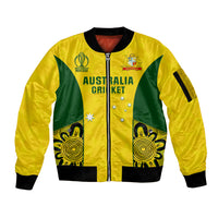 Australia Cricket Sleeve Zip Bomber Jacket World Cup Go Champions 2023 Indigenous - Wonder Print Shop