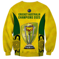 Australia Cricket Sweatshirt World Cup Go Champions 2023 Indigenous - Wonder Print Shop
