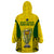 Australia Cricket Wearable Blanket Hoodie World Cup Go Champions 2023 Indigenous - Wonder Print Shop