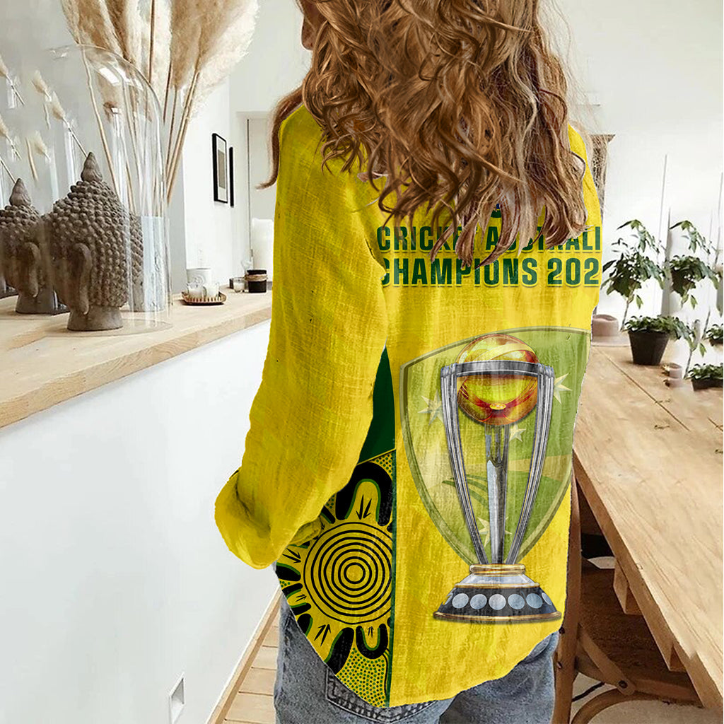 Australia Cricket Women Casual Shirt World Cup Go Champions 2023 Indigenous - Wonder Print Shop