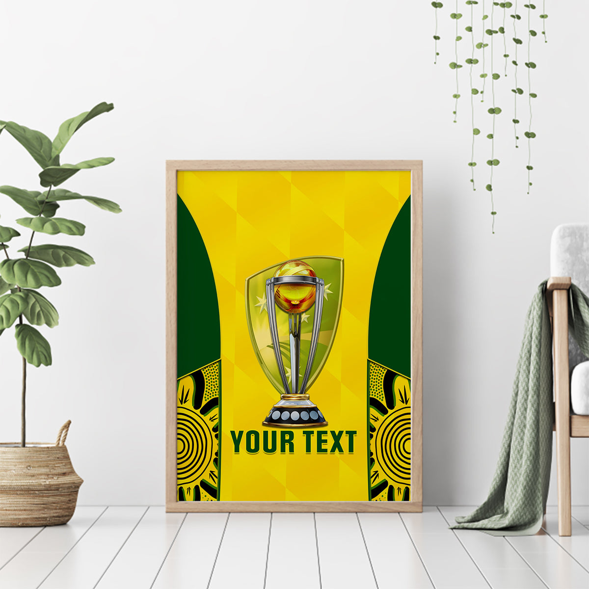 Custom Australia Cricket Canvas Wall Art World Cup Go Champions 2023 Indigenous - Wonder Print Shop