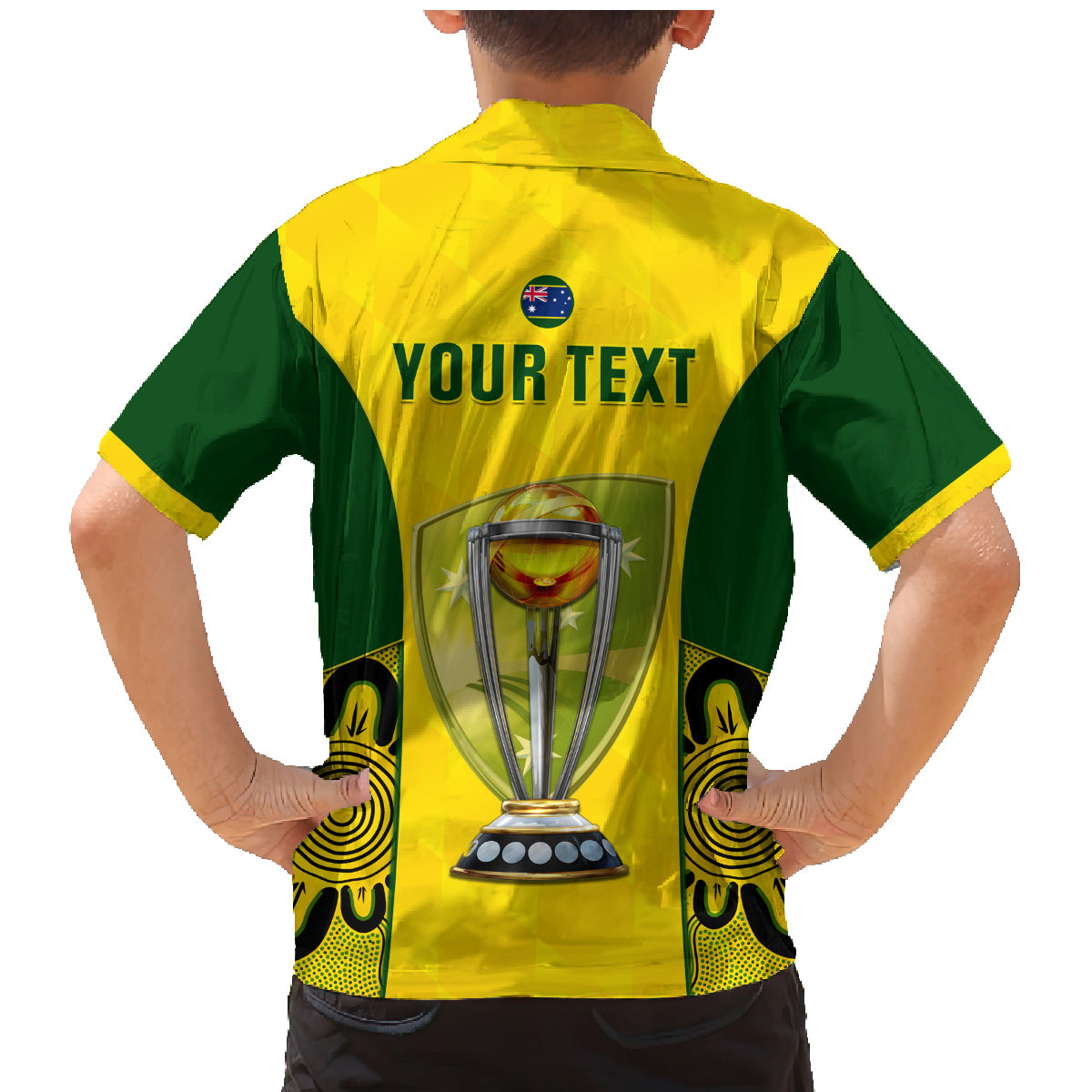 Custom Australia Cricket Family Matching Mermaid Dress and Hawaiian Shirt World Cup Go Champions 2023 Indigenous - Wonder Print Shop