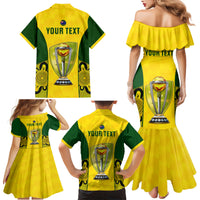 Custom Australia Cricket Family Matching Mermaid Dress and Hawaiian Shirt World Cup Go Champions 2023 Indigenous - Wonder Print Shop