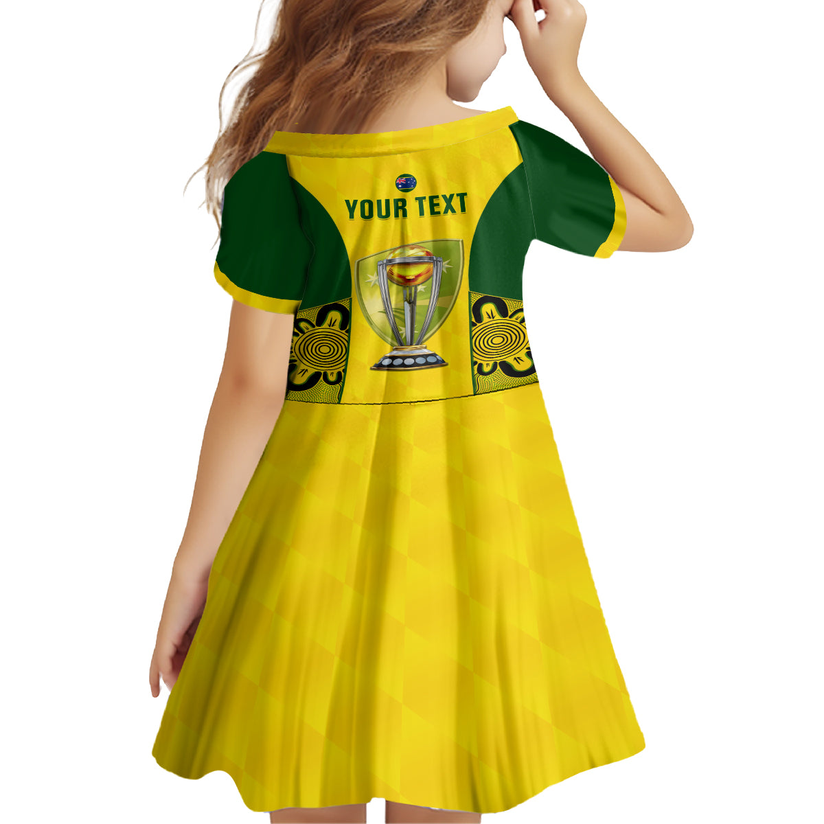 Custom Australia Cricket Family Matching Puletasi Dress and Hawaiian Shirt World Cup Go Champions 2023 Indigenous - Wonder Print Shop