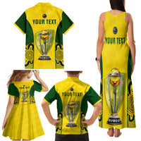 Custom Australia Cricket Family Matching Tank Maxi Dress and Hawaiian Shirt World Cup Go Champions 2023 Indigenous - Wonder Print Shop