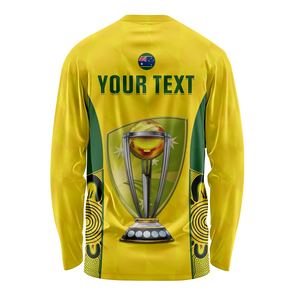 Custom Australia Cricket Long Sleeve Shirt World Cup Go Champions 2023 Indigenous - Wonder Print Shop
