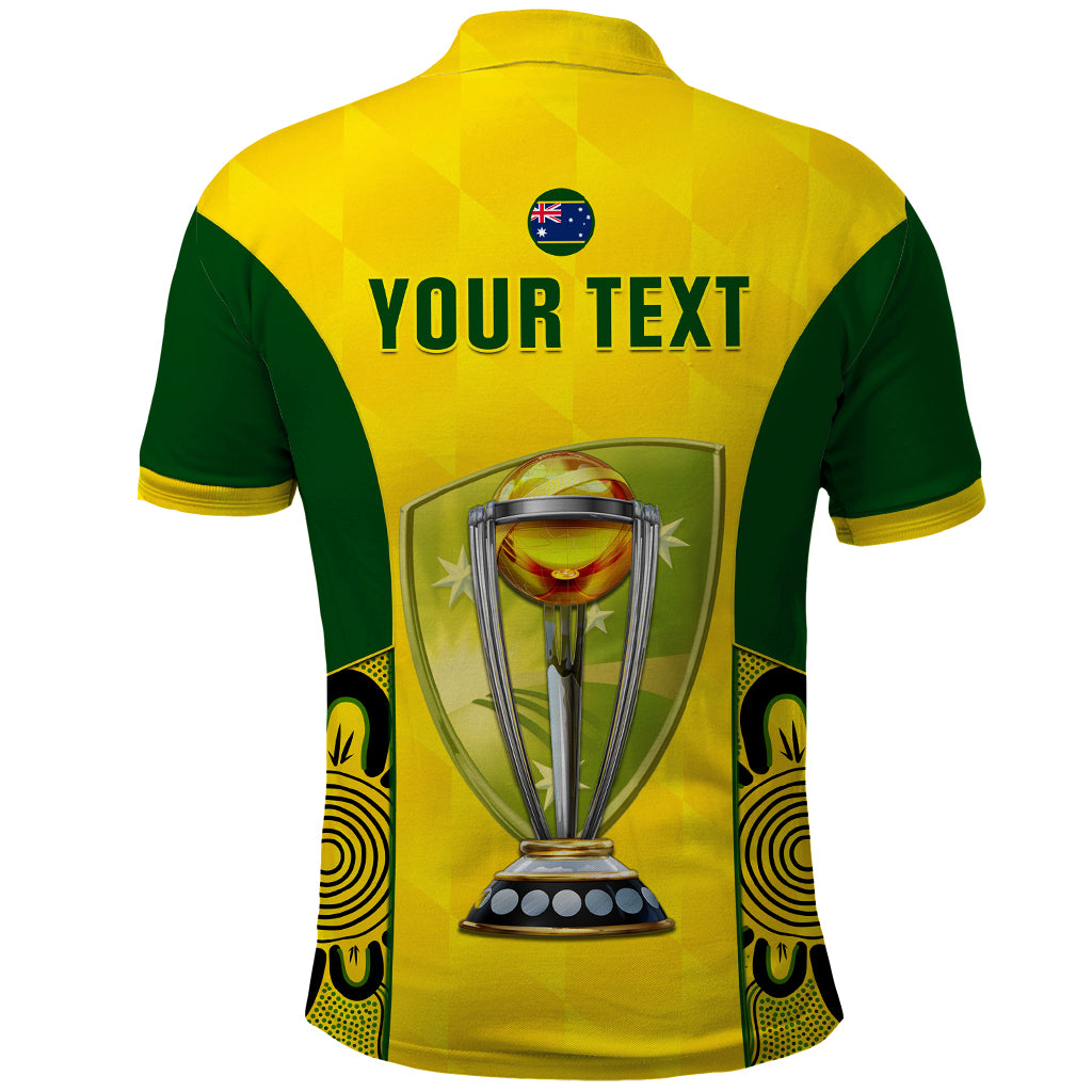 Custom Australia Cricket Polo Shirt World Cup Go Champions 2023 Indigenous - Wonder Print Shop
