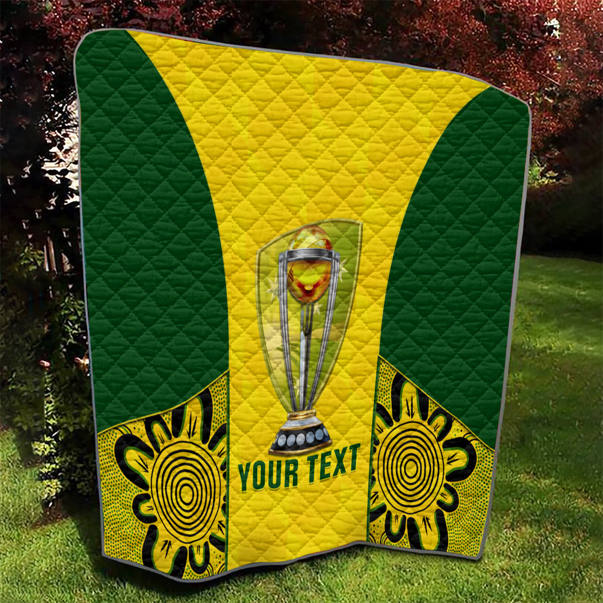 Custom Australia Cricket Quilt World Cup Go Champions 2023 Indigenous - Wonder Print Shop