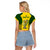 Custom Australia Cricket Raglan Cropped T Shirt World Cup Go Champions 2023 Indigenous - Wonder Print Shop