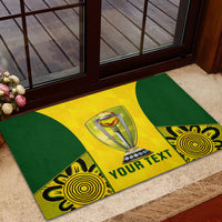 Custom Australia Cricket Rubber Doormat World Cup Go Champions 2023 Indigenous - Wonder Print Shop
