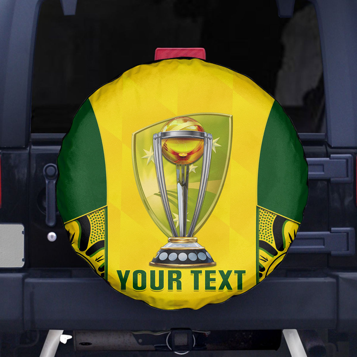 Custom Australia Cricket Spare Tire Cover World Cup Go Champions 2023 Indigenous - Wonder Print Shop