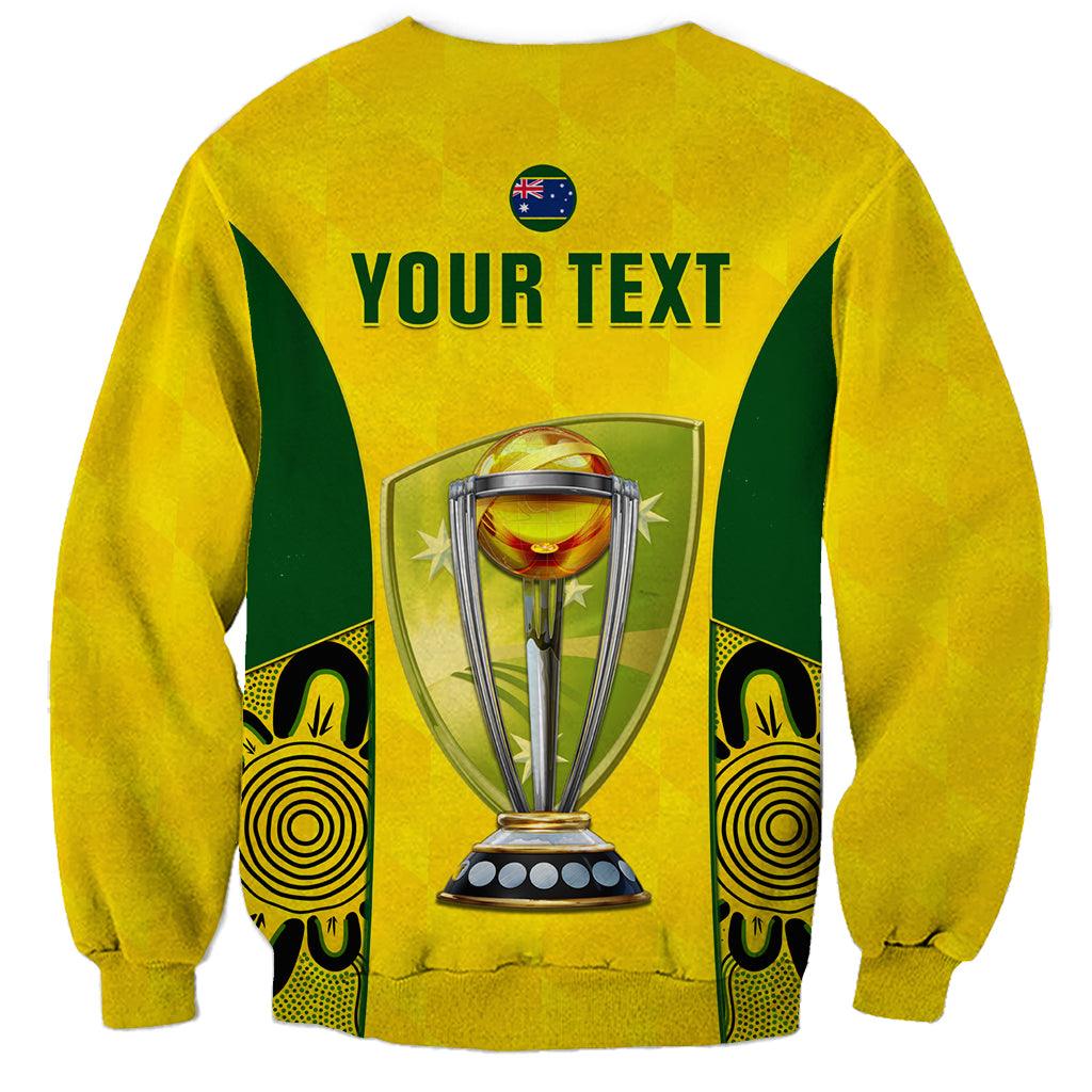 Custom Australia Cricket Sweatshirt World Cup Go Champions 2023 Indigenous - Wonder Print Shop