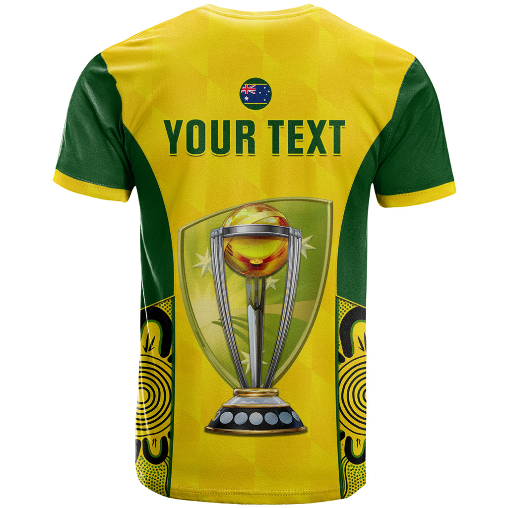 Custom Australia Cricket T Shirt World Cup Go Champions 2023 Indigenous - Wonder Print Shop