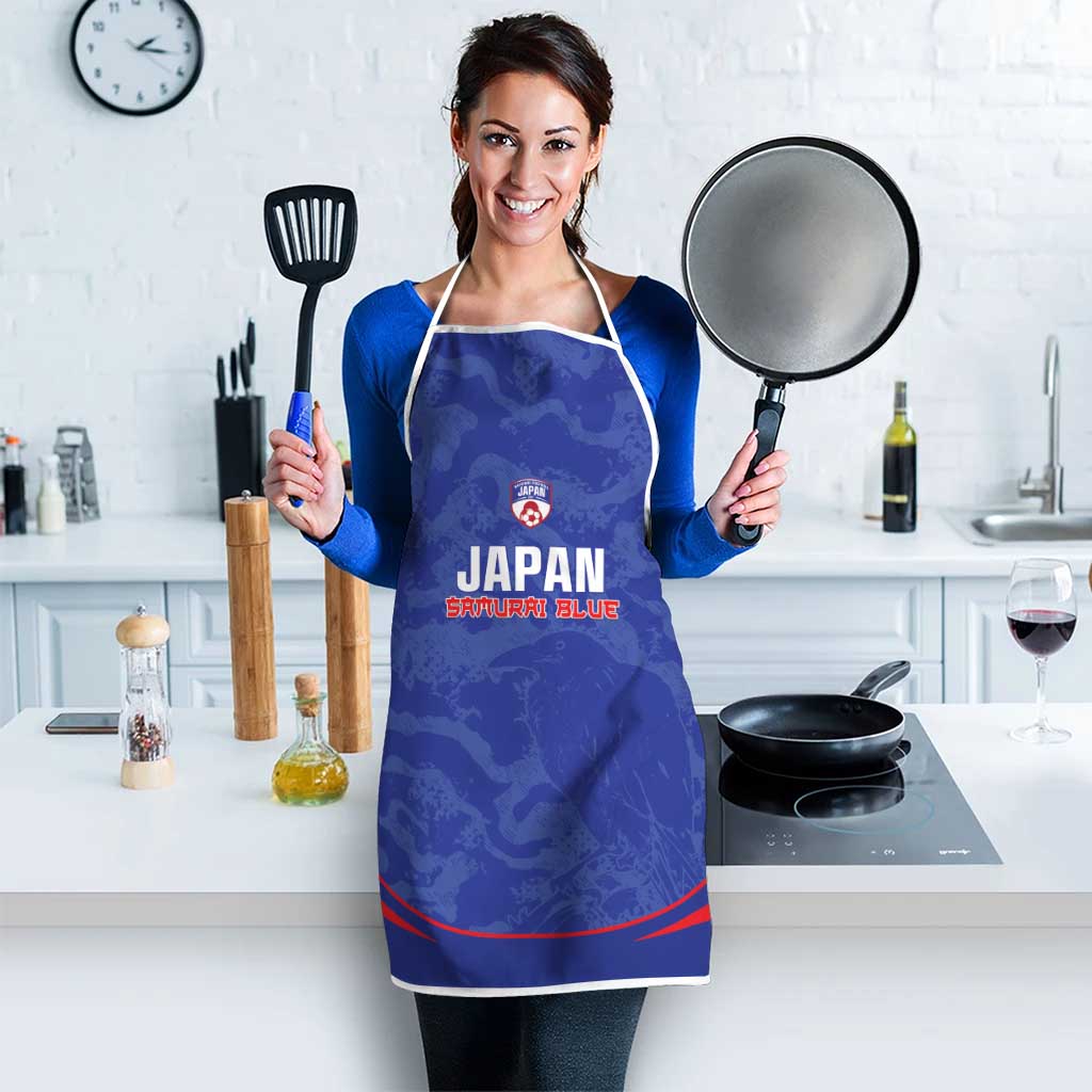 Japan Football Apron 2026 Come On Samurai Blue - Wonder Print Shop