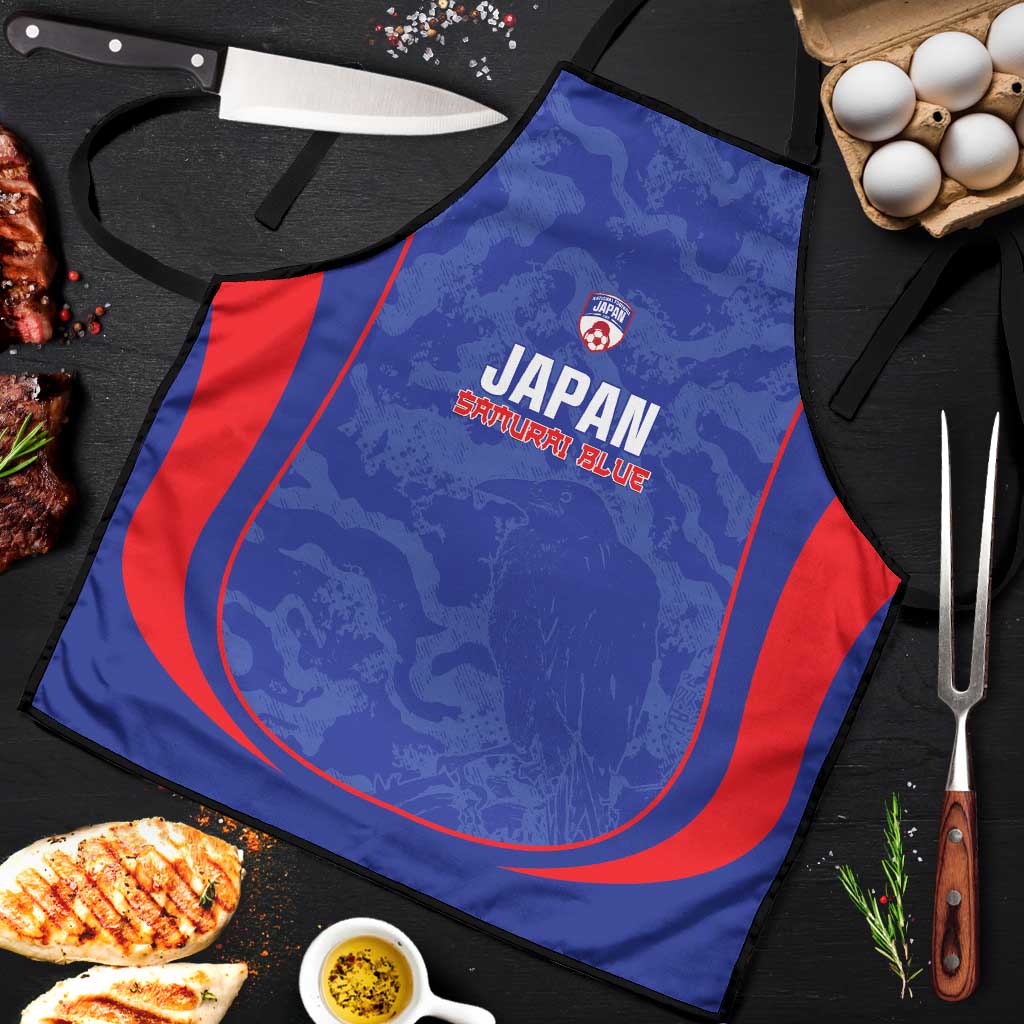 Japan Football Apron 2026 Come On Samurai Blue - Wonder Print Shop