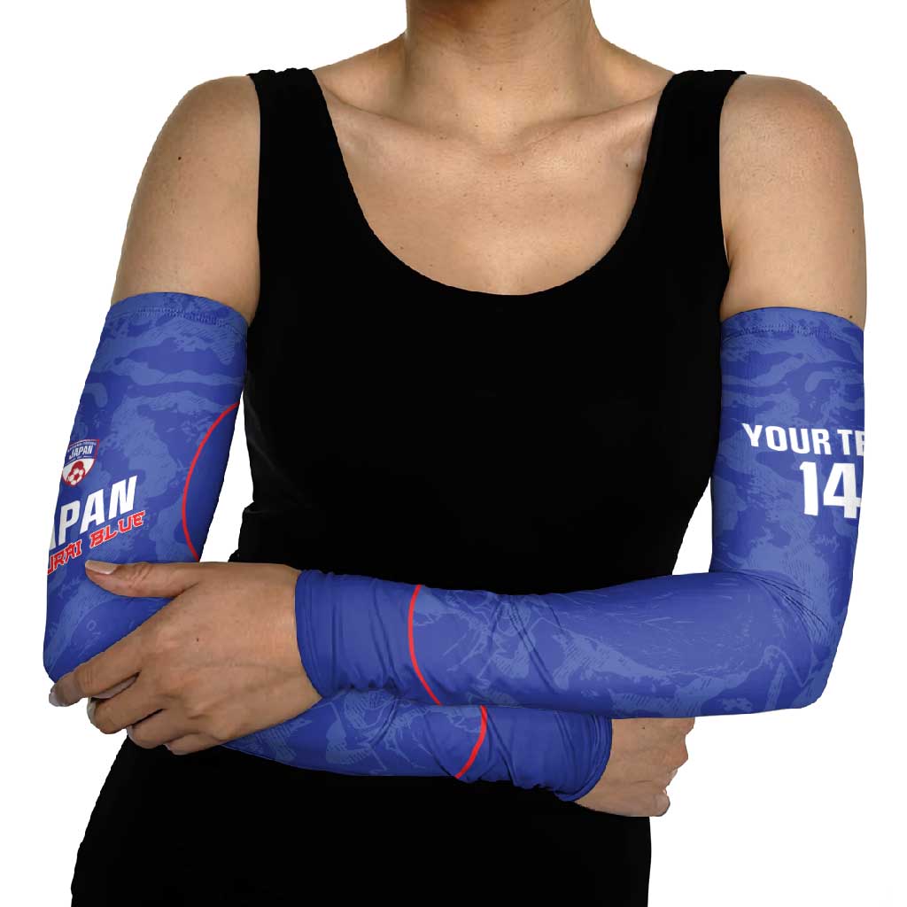 Custom Japan Football Arm Sleeves 2026 Come On Samurai Blue - Wonder Print Shop