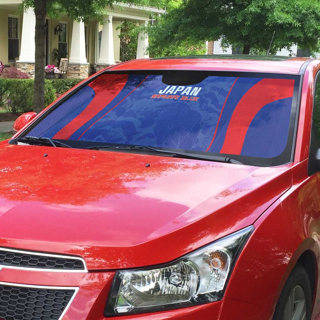 Japan Football Auto Sun Shade 2026 Come On Samurai Blue - Wonder Print Shop