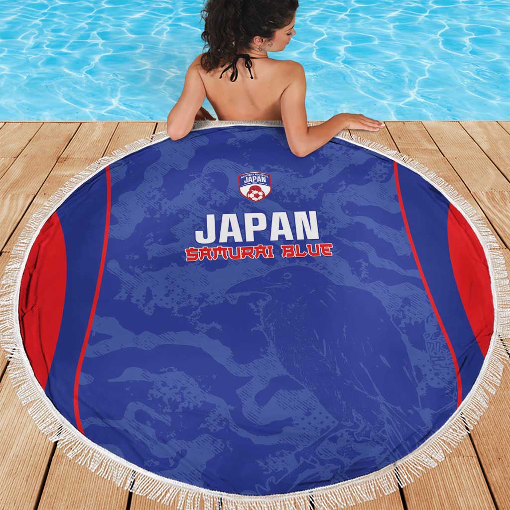 Japan Football Beach Blanket 2026 Come On Samurai Blue - Wonder Print Shop