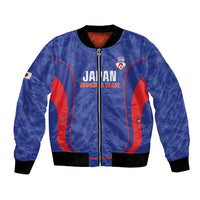 Custom Japan Football Bomber Jacket 2026 Come On Samurai Blue - Wonder Print Shop