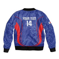 Custom Japan Football Bomber Jacket 2026 Come On Samurai Blue - Wonder Print Shop
