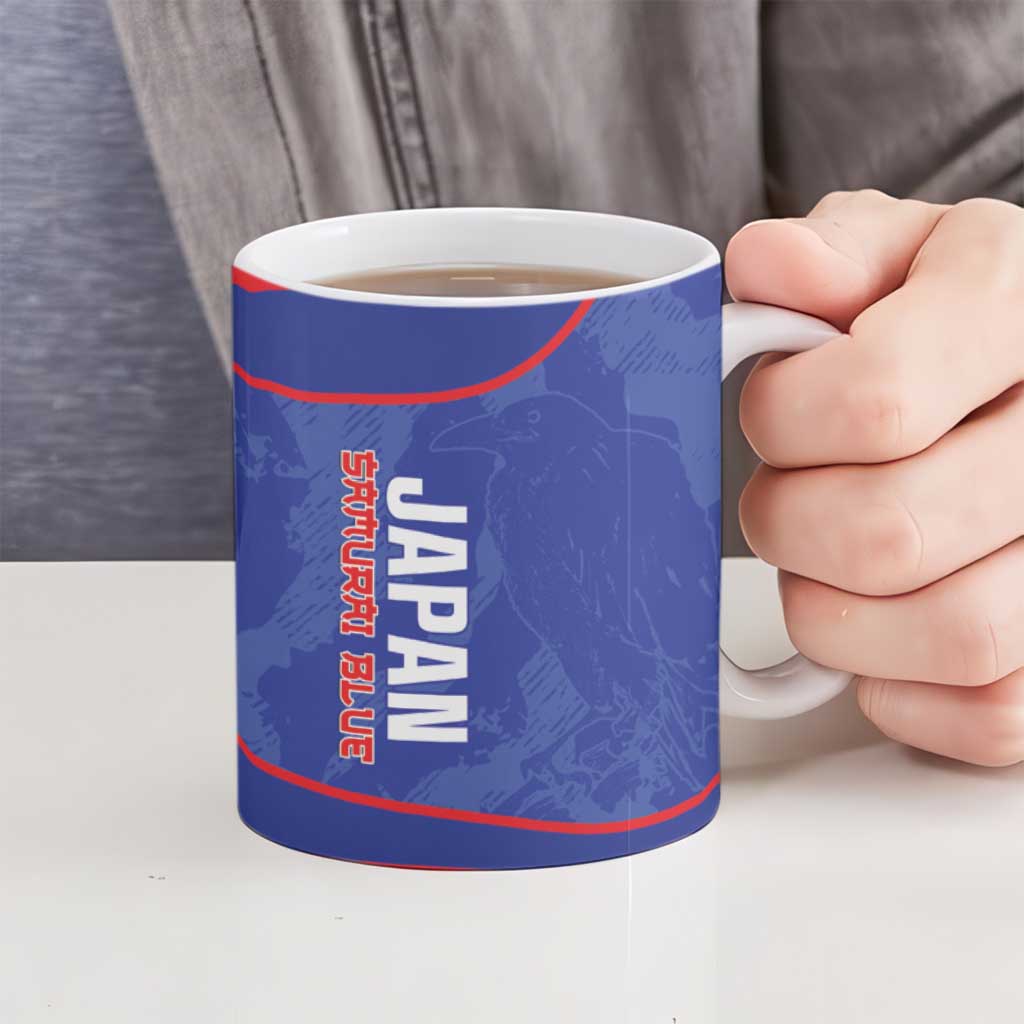 Custom Japan Football Ceramic Mug 2026 Come On Samurai Blue - Wonder Print Shop