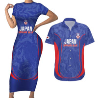 Custom Japan Football Couples Matching Short Sleeve Bodycon Dress and Hawaiian Shirt 2026 Come On Samurai Blue - Wonder Print Shop