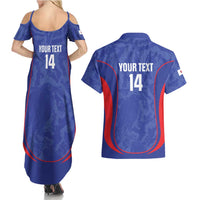 Custom Japan Football Couples Matching Summer Maxi Dress and Hawaiian Shirt 2026 Come On Samurai Blue - Wonder Print Shop