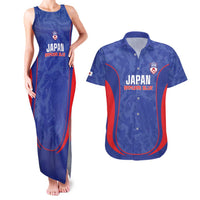 Custom Japan Football Couples Matching Tank Maxi Dress and Hawaiian Shirt 2026 Come On Samurai Blue - Wonder Print Shop