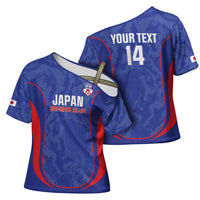 Custom Japan Football Cross Shoulder Shirt 2026 Come On Samurai Blue - Wonder Print Shop