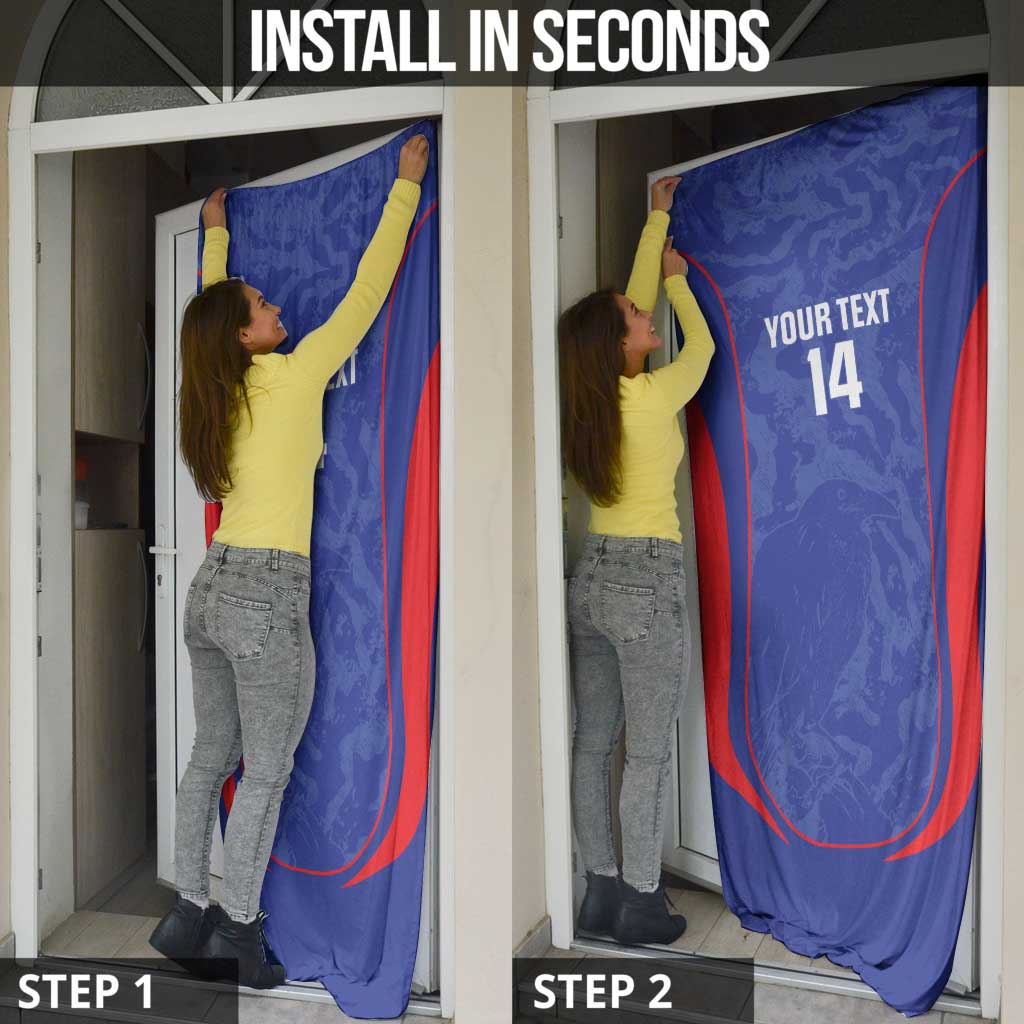 Custom Japan Football Door Cover 2026 Come On Samurai Blue - Wonder Print Shop