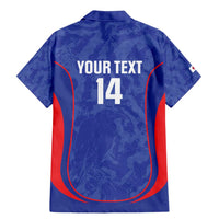 Custom Japan Football Family Matching Mermaid Dress and Hawaiian Shirt 2026 Come On Samurai Blue - Wonder Print Shop