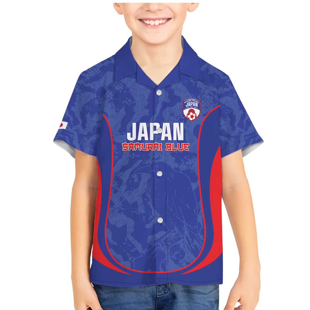 Custom Japan Football Family Matching Mermaid Dress and Hawaiian Shirt 2026 Come On Samurai Blue - Wonder Print Shop