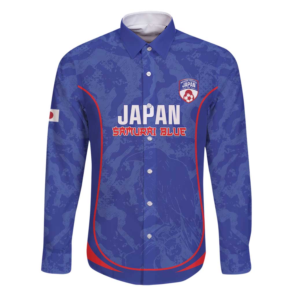 Custom Japan Football Family Matching Off Shoulder Short Dress and Hawaiian Shirt 2026 Come On Samurai Blue - Wonder Print Shop
