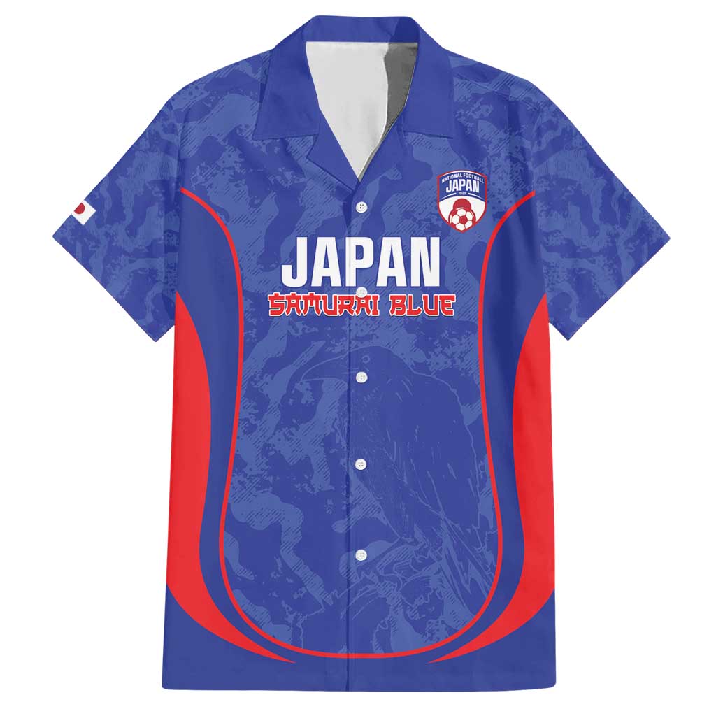Custom Japan Football Family Matching Short Sleeve Bodycon Dress and Hawaiian Shirt 2026 Come On Samurai Blue - Wonder Print Shop