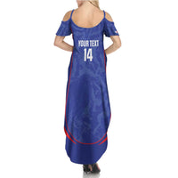 Custom Japan Football Family Matching Summer Maxi Dress and Hawaiian Shirt 2026 Come On Samurai Blue - Wonder Print Shop