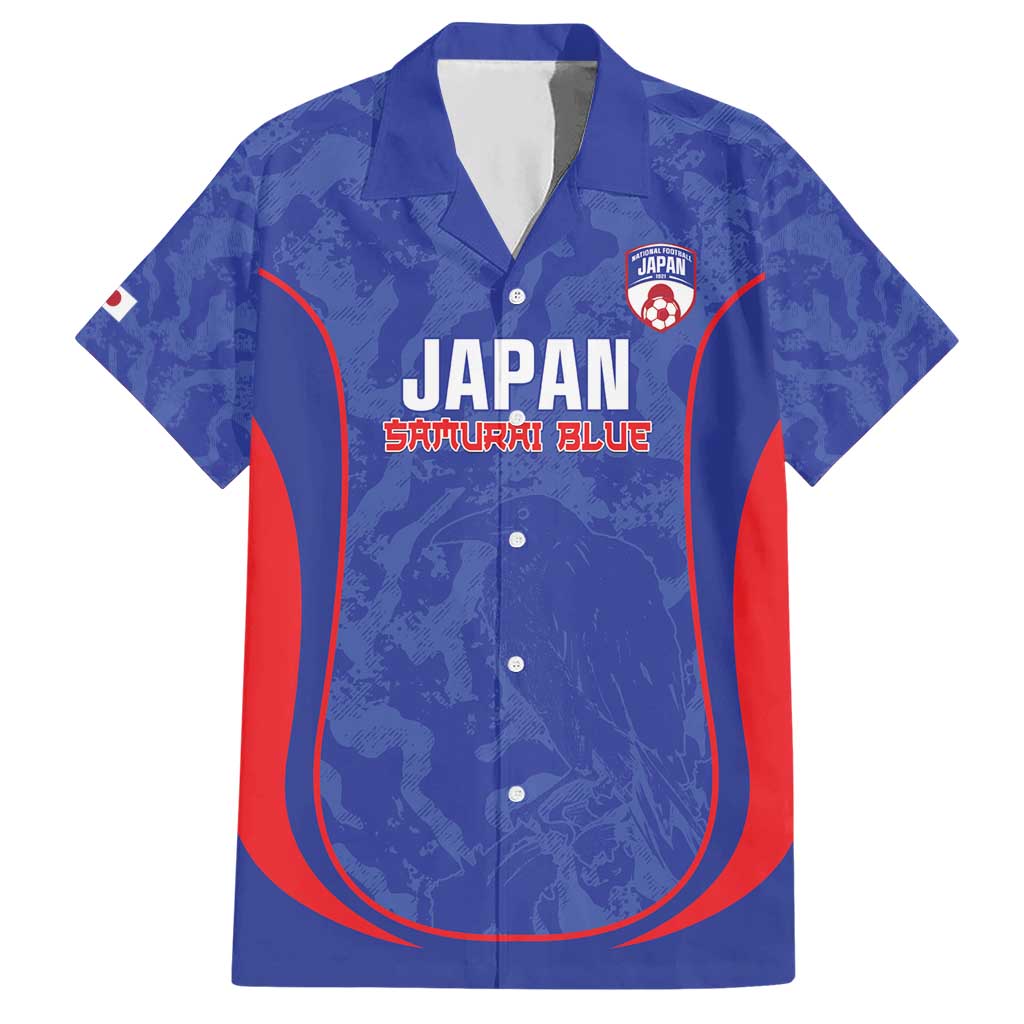 Custom Japan Football Hawaiian Shirt 2026 Come On Samurai Blue - Wonder Print Shop