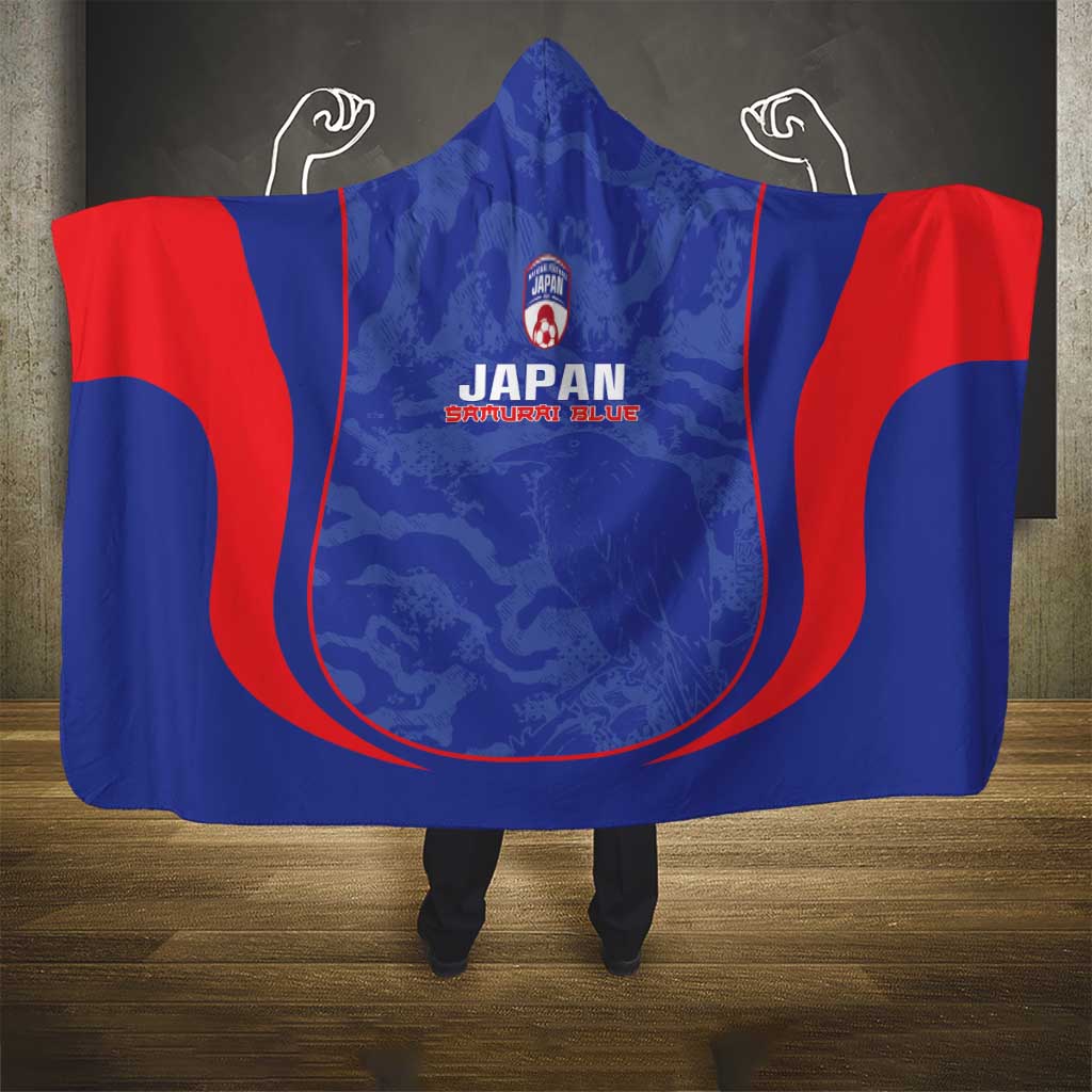 Japan Football Hooded Blanket 2026 Come On Samurai Blue - Wonder Print Shop
