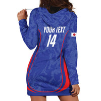 Custom Japan Football Hoodie Dress 2026 Come On Samurai Blue - Wonder Print Shop