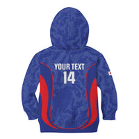 Custom Japan Football Kid Hoodie 2026 Come On Samurai Blue - Wonder Print Shop
