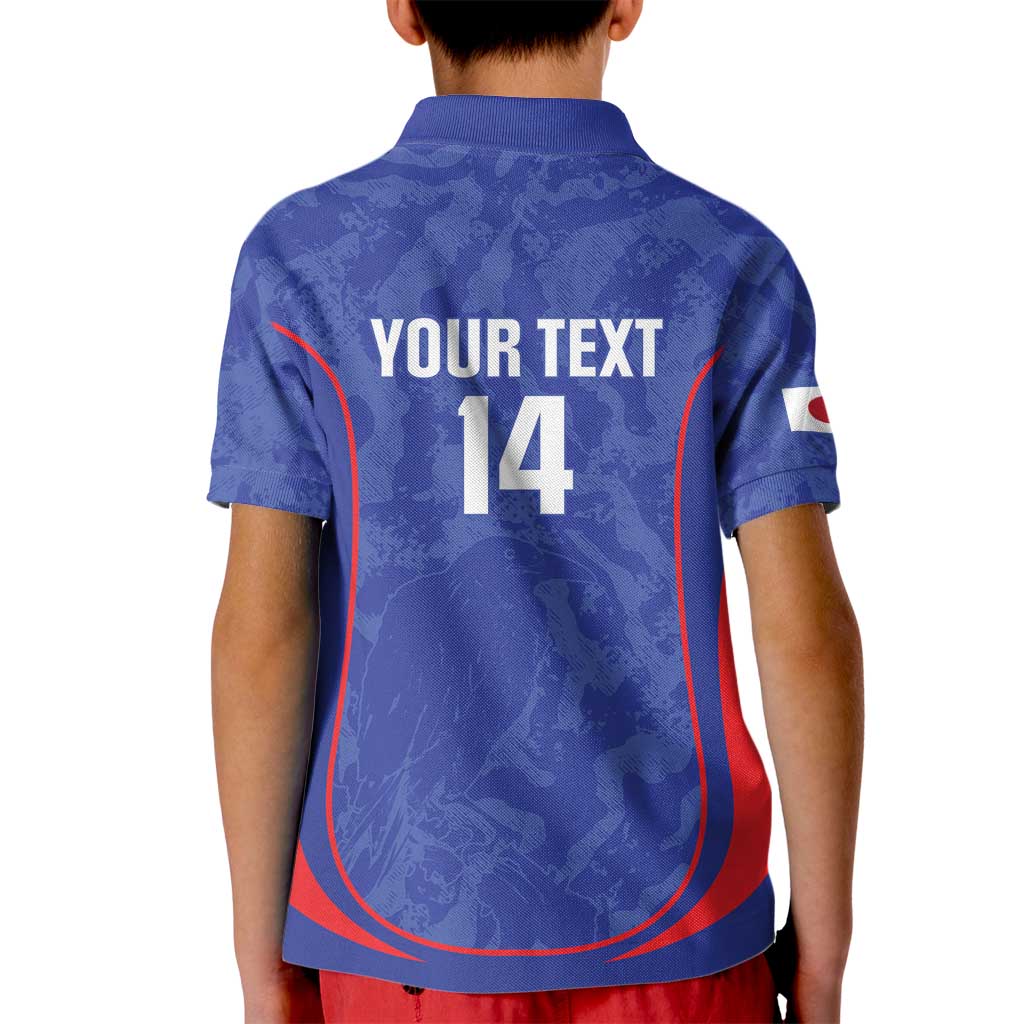 Custom Japan Football Kid Polo Shirt 2026 Come On Samurai Blue - Wonder Print Shop