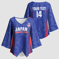 Custom Japan Football Kimono Sleeve Blouse 2026 Come On Samurai Blue - Wonder Print Shop