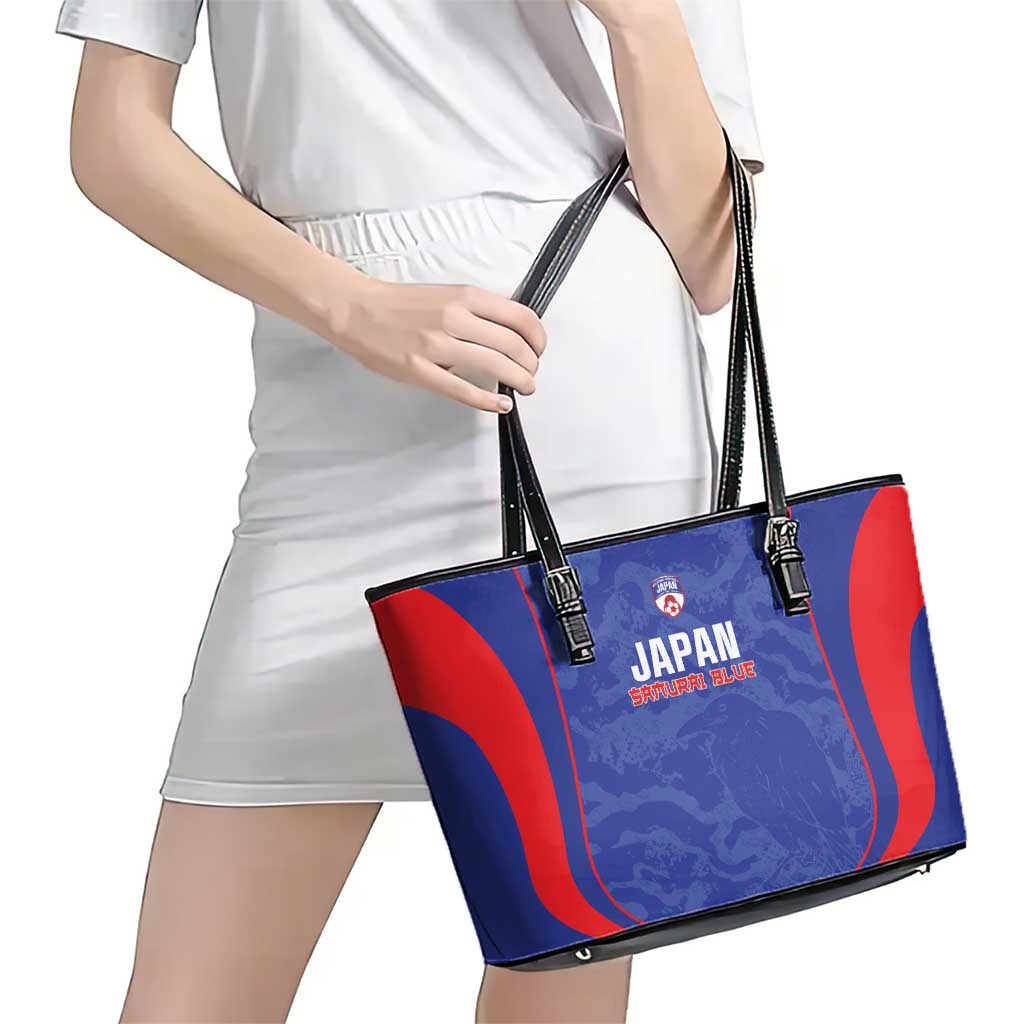 Japan Football Leather Tote Bag 2026 Come On Samurai Blue - Wonder Print Shop