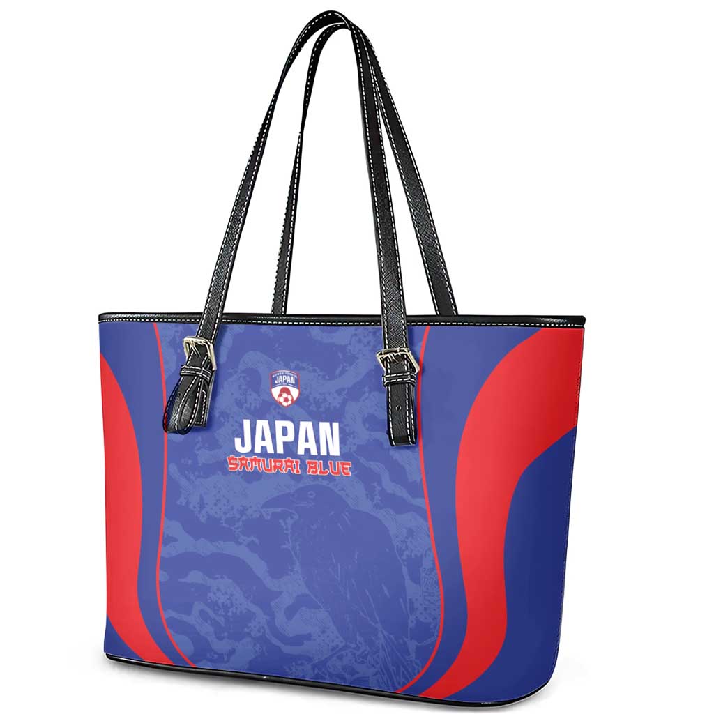 Japan Football Leather Tote Bag 2026 Come On Samurai Blue - Wonder Print Shop