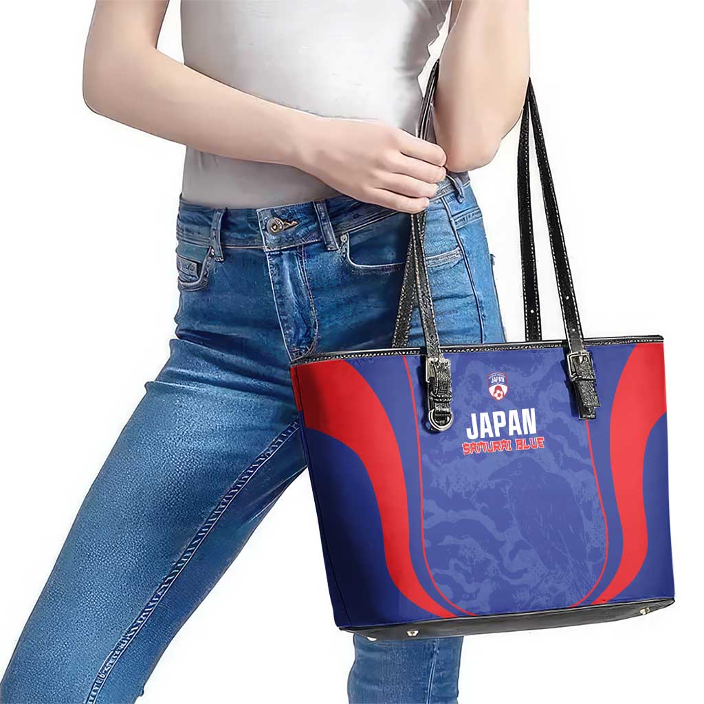 Japan Football Leather Tote Bag 2026 Come On Samurai Blue - Wonder Print Shop