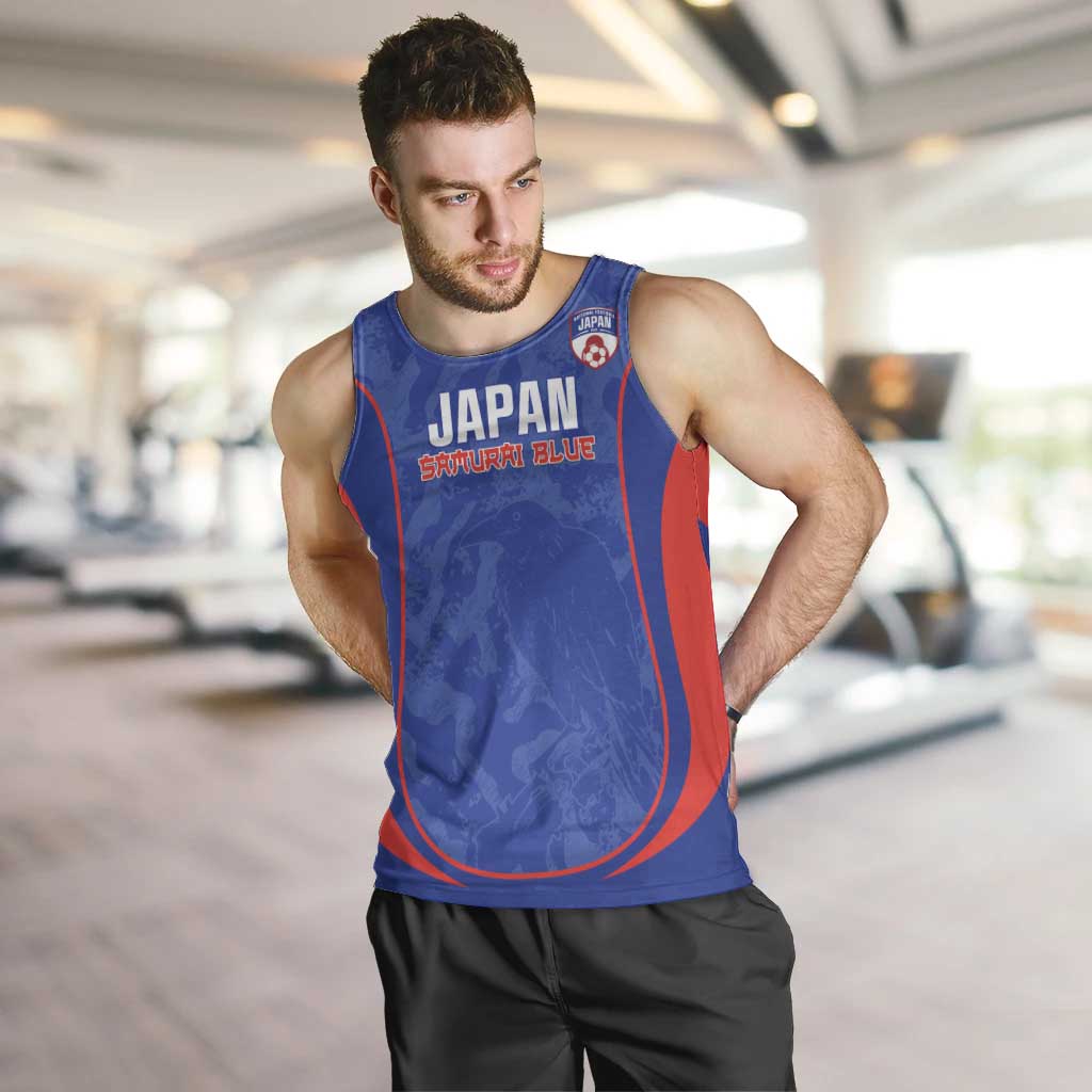 Custom Japan Football Men Tank Top 2026 Come On Samurai Blue - Wonder Print Shop