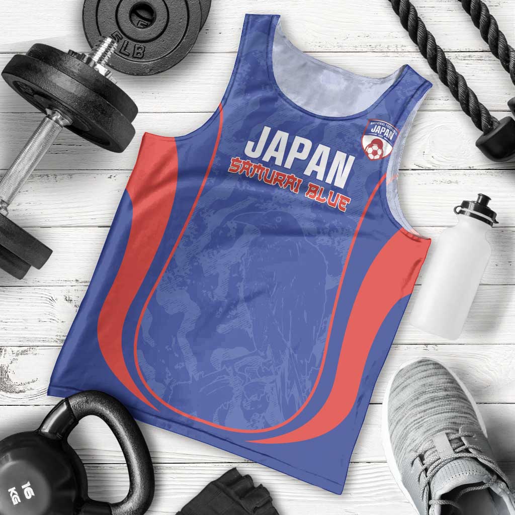 Custom Japan Football Men Tank Top 2026 Come On Samurai Blue - Wonder Print Shop